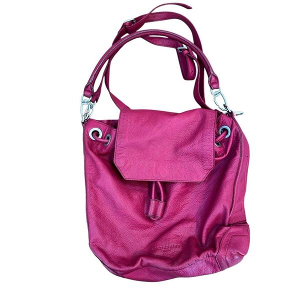 Liebeskind Berlin Women's Pink & Red Leather Backpack - Picture 1 of 6